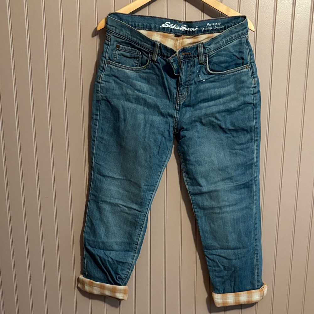 Eddie Bauer Women's Cropped Blue Jeans